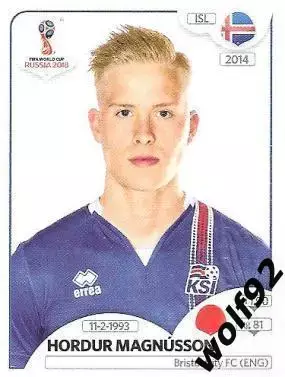 Наклейка №300 Hordur Magnusson / Iceland / Panini / ЧМ 2018