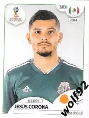 Наклейка №466 Jesus Corona / Mexico / Panini / ЧМ 2018