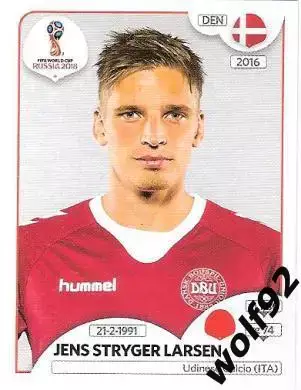 Наклейка №260 Jens Stryger Larsen / Denmark / Panini / ЧМ 2018