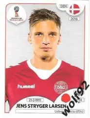 Наклейка №260 Jens Stryger Larsen / Denmark / Panini / ЧМ 2018