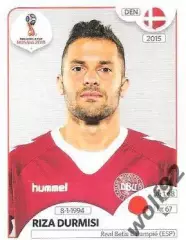 Наклейка №262 Riza Durmisi / Denmark / Panini / ЧМ 2018