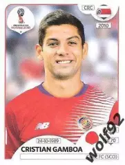 Наклейка №396 Cristian Gamboa / Costa Rica / Panini / ЧМ 2018