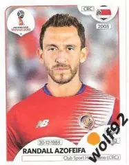 Наклейка №406 Randall Azofeifa / Costa Rica / Panini / ЧМ 2018