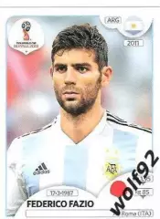 Наклейка №276 Federico Fazio / Argentina / Panini / ЧМ 2018