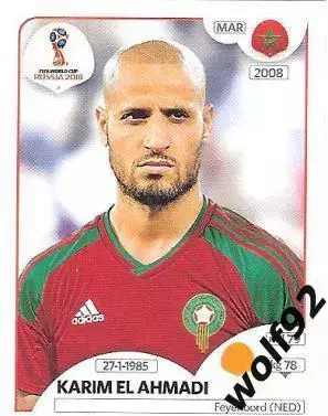 Наклейка №162 Karim El Ahmadi / Morocco / Panini / ЧМ 2018
