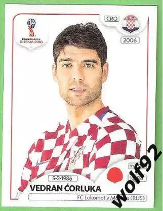 Наклейка №320 Vedran Corluka / Croatia / Panini / ЧМ 2018