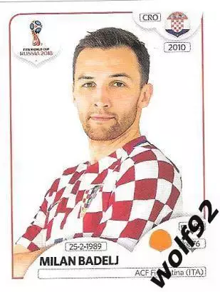 Наклейка №326 Milan Badel / Croatia / Panini / ЧМ 2018