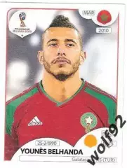 Наклейка №163 Younes Belhanda / Morocco / Panini / ЧМ 2018