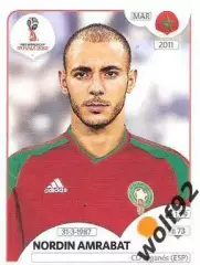 Наклейка №164 Nordin Amrabat / Morocco / Panini / ЧМ 2018
