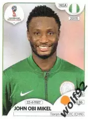 Наклейка №341 John Obi Mikel / Nigeria / Panini / ЧМ 2018