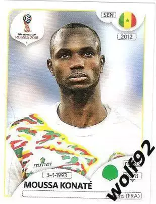 Наклейка №627 Moussa Konate / Senegal / Panini / ЧМ 2018