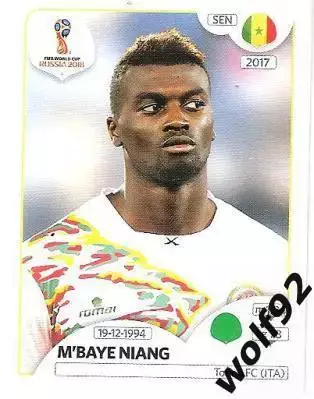 Наклейка №629 M'Baye Niang / Senegal / Panini / ЧМ 2018