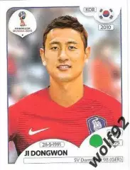 Наклейка №509 Ji Dongwan / Korea Republic / Panini / ЧМ 2018