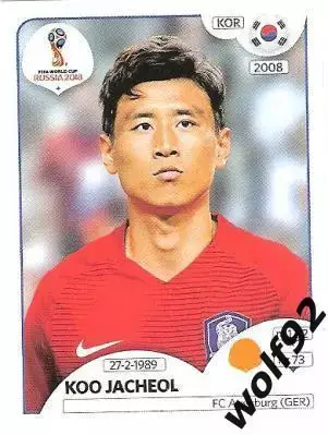 Наклейка №500 Koo Jacheol / Korea Republic / Panini / ЧМ 2018