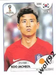 Наклейка №500 Koo Jacheol / Korea Republic / Panini / ЧМ 2018