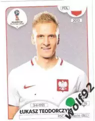 Наклейка №610 Lukasz Teodorczyk / Poland / Panini / ЧМ 2018
