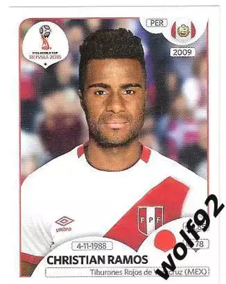 Наклейка №238 Christian Ramos / Peru / Panini / ЧМ 2018