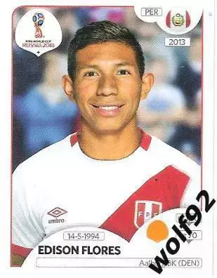 Наклейка №246 Edison Flores / Peru / Panini / ЧМ 2018