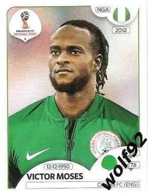 Наклейка №347 Victor Moses / Nigeria / Panini / ЧМ 2018
