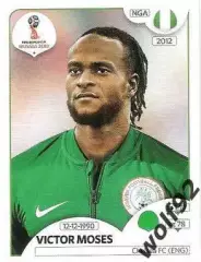 Наклейка №347 Victor Moses / Nigeria / Panini / ЧМ 2018