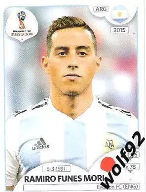 Наклейка №280 Ramiro Funes Mori / Argentina / Panini / ЧМ 2018