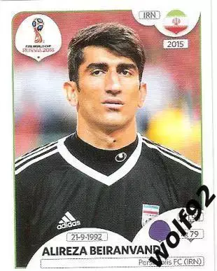 Наклейка №174 Alireza Beiranmand / Iran / Panini / ЧМ 2018