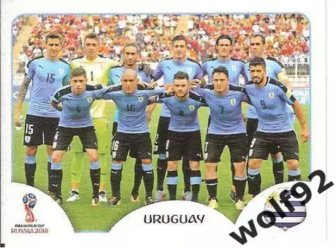 Наклейка №93 / Уругвай / Uruguay / Panini / ЧМ 2018