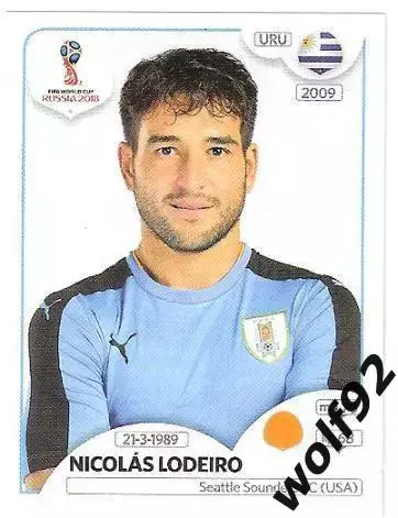 Наклейка №104 Nicolas Lodeiro / Uruguay / Panini / ЧМ 2018