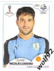 Наклейка №104 Nicolas Lodeiro / Uruguay / Panini / ЧМ 2018