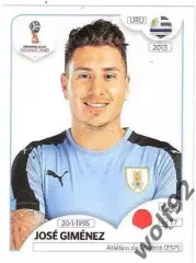 Наклейка №98 / Jose Gimenez / Uruguay / Panini / ЧМ 2018