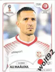 Наклейка №555 Ali Maaloul / Tunisia / Panini / ЧМ 2018