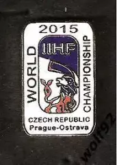 Знак Хоккей Чемпионат Мира 2015 Чехия (1) / Эмблема / 2015