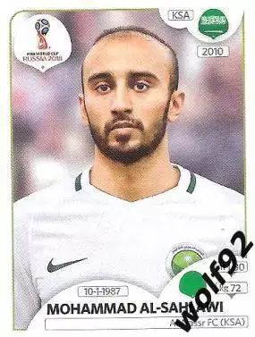 Наклейка №69 Mohammad Al-Sahlawi / Saudi Arabia / Panini / ЧМ 2018
