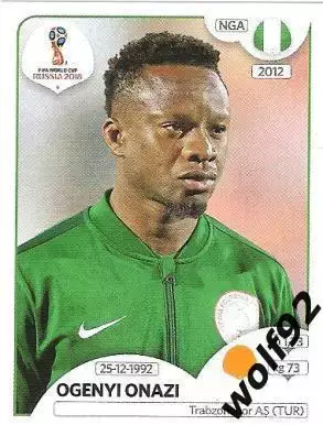 Наклейка №342 Ogenyi Onazi / Nigeria / Panini / ЧМ 2018