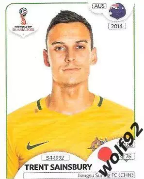 Наклейка №219 Trent Sainsbury / Australia / Panini / ЧМ 2018