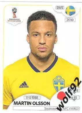 Наклейка №478 Martin Olsson / Sweden / Panini / ЧМ 2018