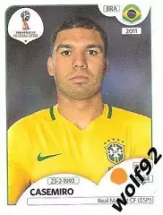 Наклейка №364 Casemiro / Brazil / Panini / ЧМ 2018