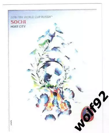 Наклейка №24 Sochi Host City / Panini / ЧМ 2018