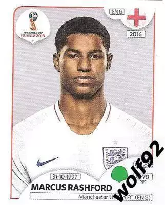Наклейка №590 / Marcus Rashford / England / Panini / ЧМ 2018