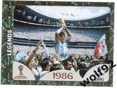 Наклейка №676 Argentina Champions 1986 / Legends / Panini / ЧМ 2018