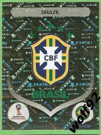 Наклейка №352 Бразилия / Brazil / Panini / ЧМ 2018