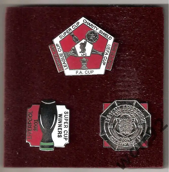 Набор из 3-х знаков Ливерпуль Англия 2001 Великий Год/Liverpool Year of Glory(1)