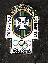 Знак Федерация Футбола Бразилия (17) Чемпион ОИ 2016