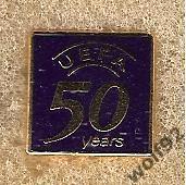 Знак Конфедерация Футбола УЕФА 50 лет (4) UEFA 50 years / официальный 1954-2004