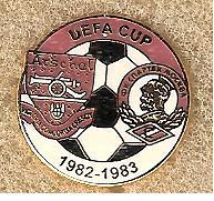 Знак матчевый Арсенал Лондон - Спартак Москва Кубок УЕФА 1982-83