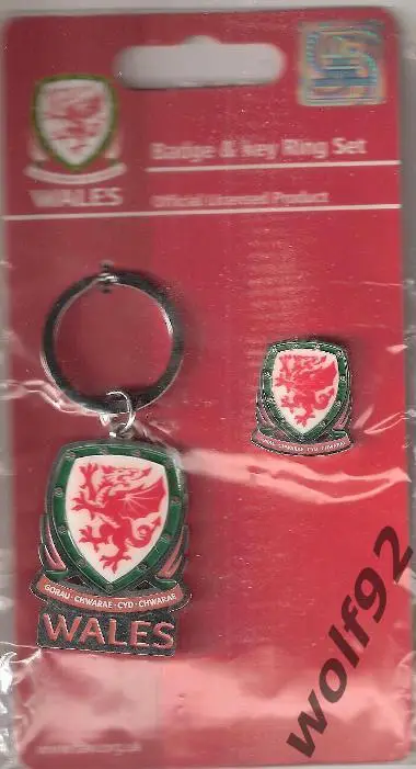 Брелок + Знак Федерация Футбола Уэльс (11) / Набор / Официальный 2014-15 гг.