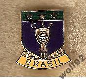 Знак Федерация Футбола Бразилия (8) пр-во Англия 1980-е гг.