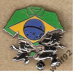 Знак ЧМ 1998 Франция (18) / Бразилия / Официальный ARTHUS-BERTRAND