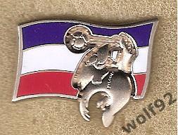 Знак ЧМ 1998 Франция (21) / Югославия / Флаг / Официальный ARTHUS-BERTRAND