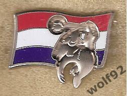 Знак ЧМ 1998 Франция (24) / Нидерланды / Флаг / Официальный ARTHUS-BERTRAND